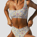 Nataša | Jednodijelni bikini na jedno rame s printom