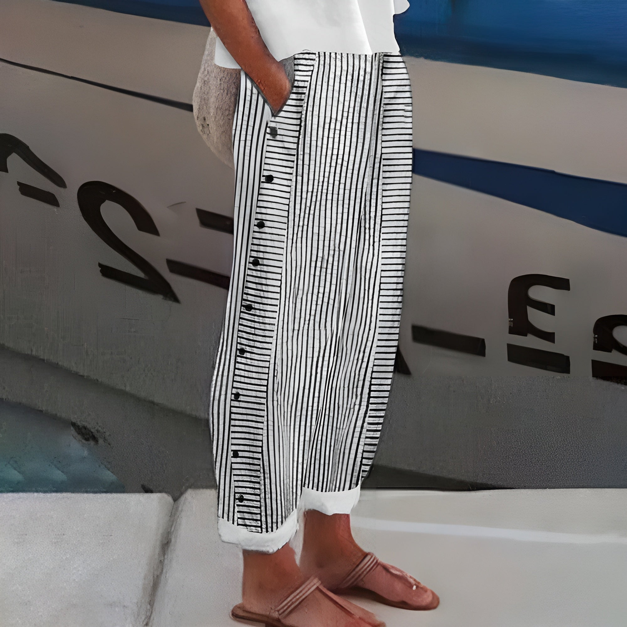Leona | Lanene hlače sa svrhom