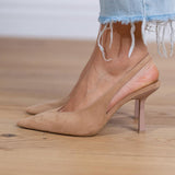 Nude slingback salonke s tankom potpeticom