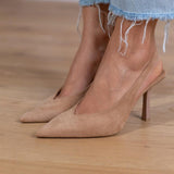 Nude slingback salonke s tankom potpeticom